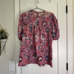 LOFT Pink Baby Doll Style Top